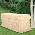 thumbnail image 3 of Desk Skirt Ruffle Table Skirt Party Decoration with Pleated Tablecloth Design for Festive Table Styling, 3 of 9