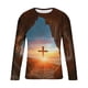 thumbnail image 5 of Amzcrzy - Sudadera Para Hombre, Informal, Cuello Redondo, Manga Larga, Camiseta Estampada, Blusa, Multicolor, 3Xl, 5 of 5