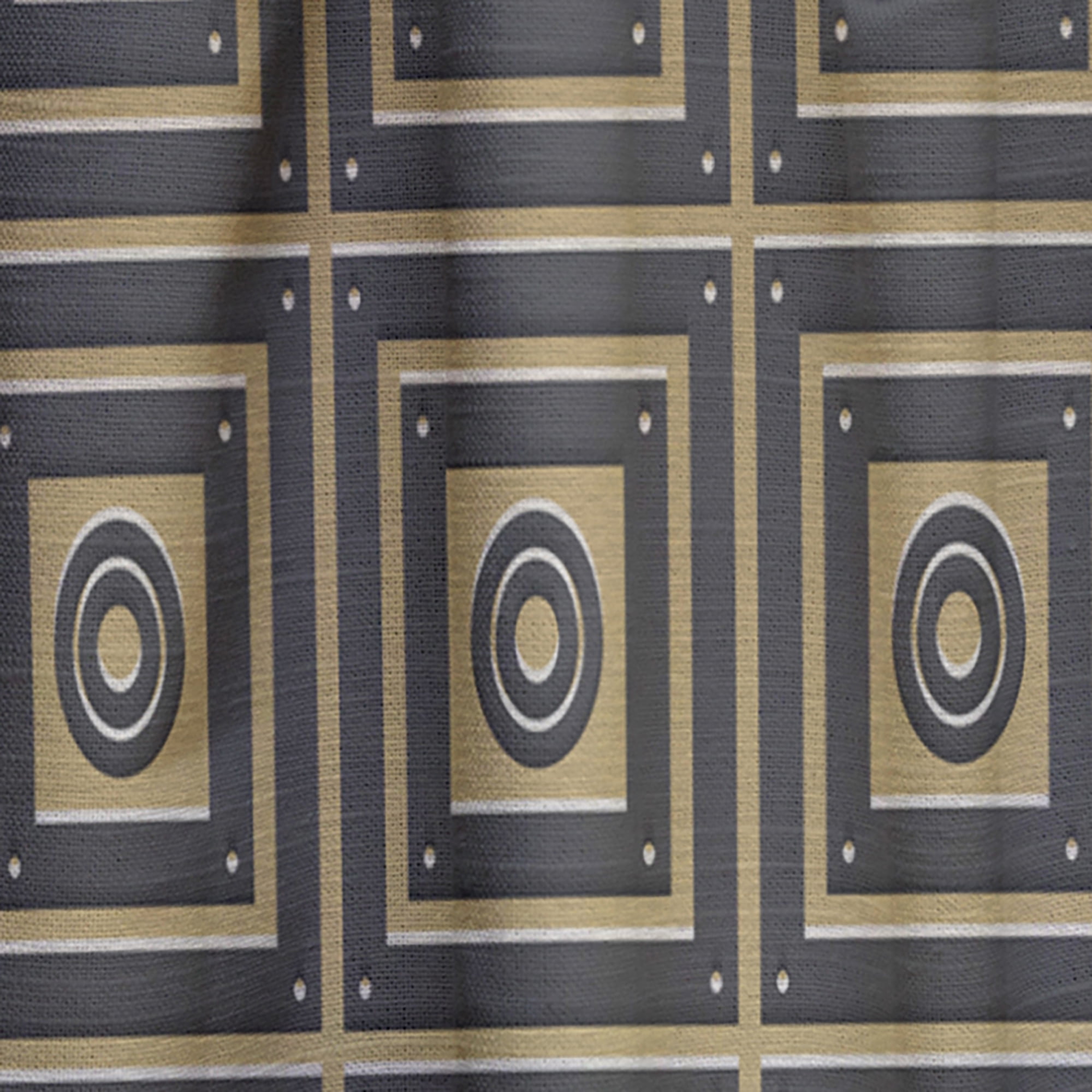 Designart 'Golden Luxury Metallic Geometrics XIII' Mid-Century Modern Curtain Panel