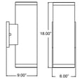 thumbnail image 2 of 20036LEDMG-SAT/FST-Access Lighting-Sandpiper - 18 30W 2 LED Outdoor Large Round Wall Mount Satin, 2 of 2