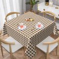 thumbnail image 6 of Square Tablecloth 52 x 52 Inch, Beige Brown Buffalo Plaid Square Tablecloths Durable Table Cloth Cover Table Topper Cover for Restaurant, Picnic, Indoor and Outdoor Dining, 6 of 8