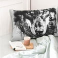 thumbnail image 4 of Honeii Majestic Wolf Landscape Print Pillow Cases,Plush Throw Pillow Covers,Decorative Pillowcase for Sofa, Couch, Living Room-16"x24", 4 of 6