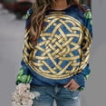 thumbnail image 2 of Levmjia Womens Sweatshirts Fashion Loose Round Neck Solid Color Long Sleeve St. Patrick's Day Printed Casual Shirt Holiday Breathable Comfortable Work Home Wear, 2 of 7