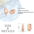 thumbnail image 4 of Midir&Etain Openwork Rose Gold Earrings Hoops 925 Sterling Silver Cherry Blossom Earrings Cherry Blossom Jewelry Gifts Christmas New Year's for Mom Women, 4 of 7