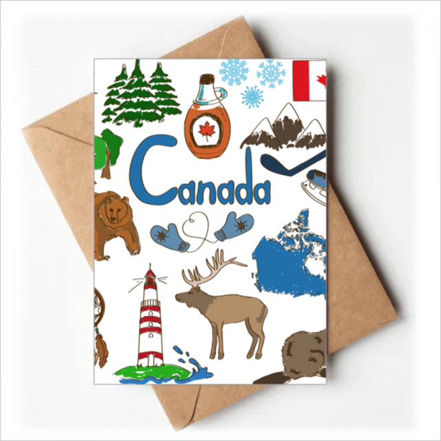 Canada Landscap Animals National Flag Greeting Cards You are Invited Invitations
