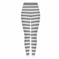 thumbnail image 4 of IWRICH Women's Striped Tights High Waisted Ankle Length Leggings Stretchy Soft Running Yoga Pants Grey M, 4 of 5