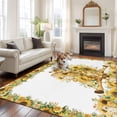 thumbnail image 3 of Area Rug 72×108in, Children's Day Cute Giraffe Floor Carpet Living Room Rug, Farm Sunflowers Non-Slip Welcome Mat Indoor Rugs for Bedroom Dining Room, 3 of 9