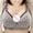 Gray, variant on Homenesgenics Bras for Women Plus Size Woman's Fashion Plus Size Wire Free Printing Comfortable Push Up Hollow Out Bra underwear