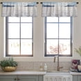 thumbnail image 3 of LALILO Kitchen Curtain Valance Winter Landscape Mountain Rod Pocket Window Curtain 52"x 18" Set of 2, 3 of 5