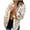 Beige, variant on IROINNID Women's Shacket Jacket Long Sleeve Plaid Turndown Lapel Outwear, Comfy Ladies Woolen Plaid Single-Breasted Autumn and Winter Brushed Woolen Thick Jacket
