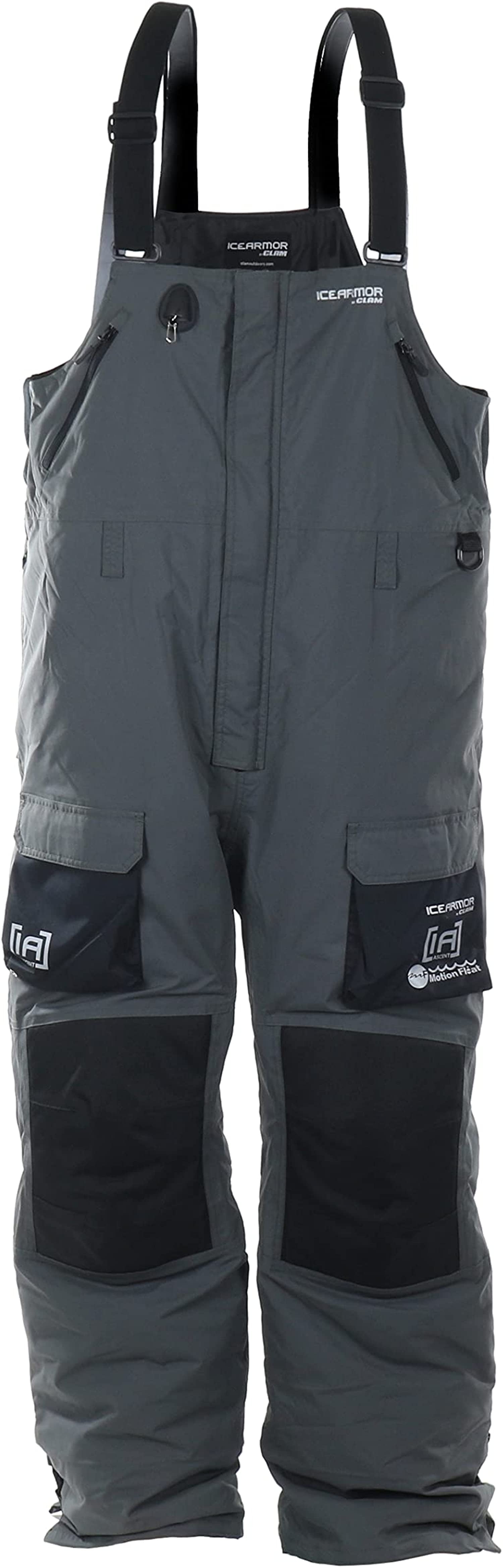 Clam Ice Armor Ascent Float Bib Charcoal / Black 2XL - 115430 - Walmart.com