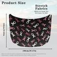 thumbnail image 7 of Uorisanigo Car Hood Cover Waterproof Polyester Pink Ribbon Print Car Hood Cover Elastic Easy to Install and Clean All-Season Protection Auto Decoration Accessories for Women, 7 of 7