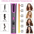 thumbnail image 4 of Cordless Automatic Hair Curler, Portable Wireless Curling Iron with LCD Display, Fast Heating, Adjustable Temperature, Auto Rotating Ceramic Barrel Curling Wand USB Rechargeable, Grey, 4 of 5