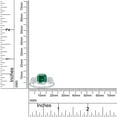 thumbnail image 4 of AFFY 3 Stone Engagement Ring for Her, 6X6MM Asscher Shape Zambian Emerald Lab Grown Gemstone & Moissanite Wedding Promise Ring for Women In 14K White Gold Over Sterling Silver (1.30 Cttw)-7.5, 4 of 4
