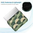 thumbnail image 2 of FORMRS 13"-13.3" Laptop Sleeve Protective Case Soft Carrying Quilted Computer Bag Cover, Green Abstract Shapes, 2 of 7