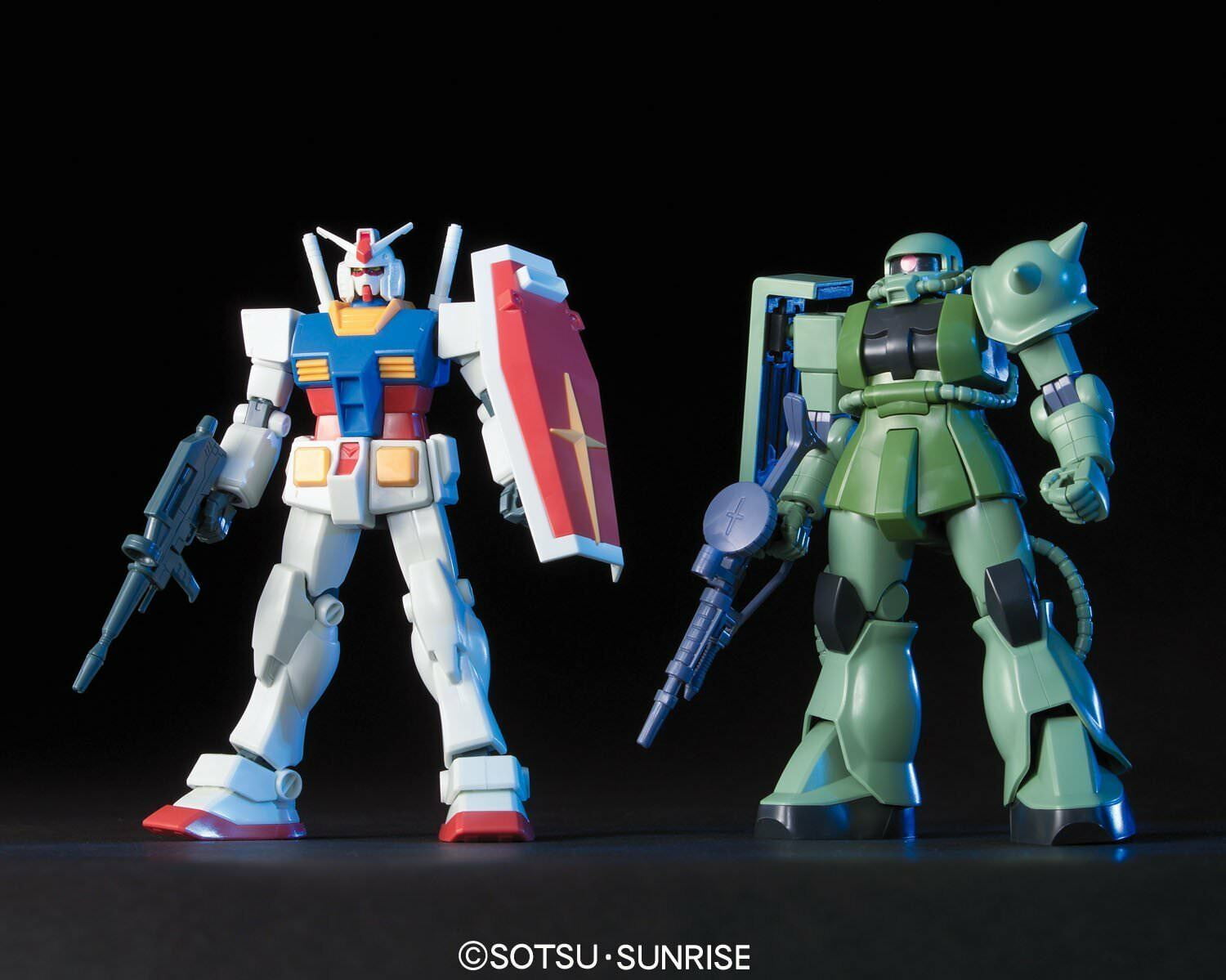 Bandai Hobby Gunpla Starter Set RX-78-2 Gundam Vs. Zaku II HG 1