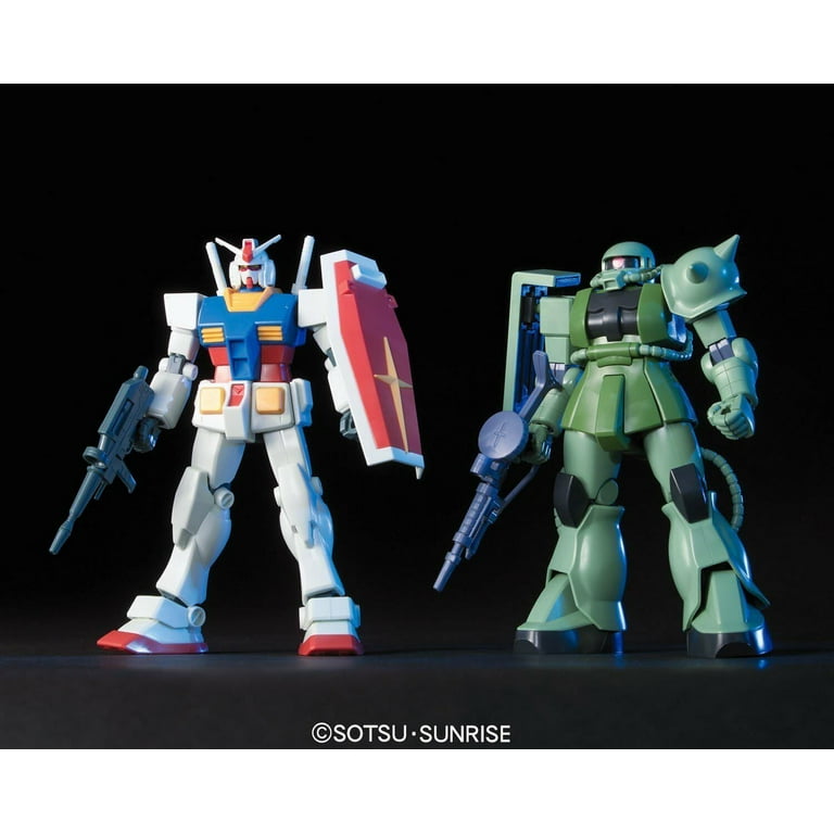 Bandai Hobby Gunpla Starter Set RX-78-2 Gundam Vs. Zaku II HG 1