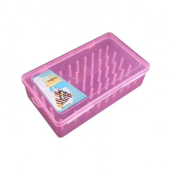 LAMIRO 42 Sewing Threads Storage Box Bobbin Carrying Case Container Holder Transparent Wire Storage Organizer Sewing Reel