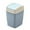Blue, variant on Wheat Straw Garbage Bin, Green High End Toilet Flip Lid Trash Can, Square 7L Wastebasket for Living Room Kitchen