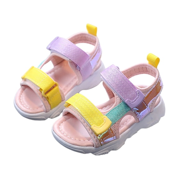 THJRPQJFD Toddler Girl White Sandals Girl Sandals Size 2 Girls Jelly Sandals Shoes for Toddler Girls Big Kids Shoes Girls Gold Shoes, Pink 3-3.5 Years
