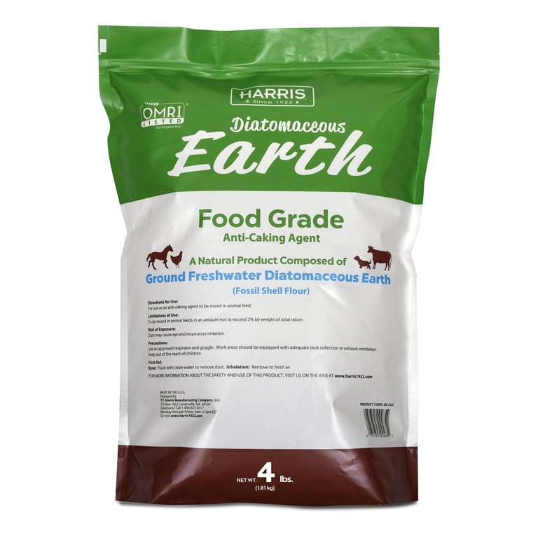 Harris Ground Freshwater Diatomaceous Earth - Food Grade, 100% Natural, 4 Lb Bag