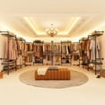 thumbnail image 2 of ROGALIS Industrial Pipe Cloth Rack, H6 Wall Mounted Closet System w/6 Telescopic Rods, Heavy Duty Closet Organizers and Storage in Wardrobe Closet w/3 Fixing Rods, 9 Shelves, Black, 2 of 9