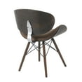 thumbnail image 4 of Armen Living Mid-Century Upholstered Dining Chair in Espresso Oak Finish, 4 of 6