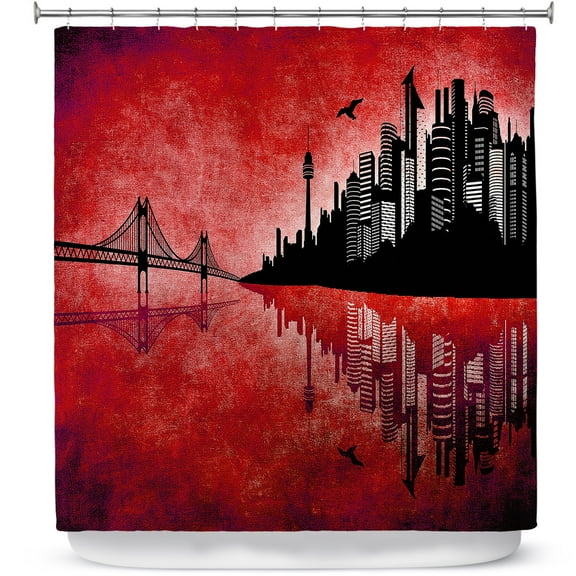 Shower Curtains 70" x 73" from DiaNoche Designs by Angelina Vick - Hubris Manking Fire
