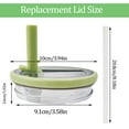 thumbnail image 7 of 2 PCS 40 oz Replaceble Tumbler Flip Straw Lid for Stanley Quencher, Straw Lid Replacement Fit for HydroJug Traveler, Reusable Tumbler Cover, Spill Proof Splash Resistant Tumbler Lids (A), 7 of 7