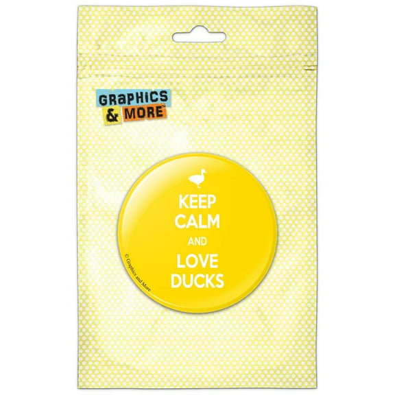 Keep Calm And Love Ducks Pinback Button Pin Badge