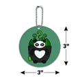 thumbnail image 6 of Green Tea in Giant Panda Bear Mug Round Luggage ID Tag Card Suitcase Carry-On, 6 of 7