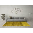 thumbnail image 3 of Ahgly Company Machine Washable Indoor Rectangle Abstract Yellow Modern Area Rugs, 7' x 9', 3 of 4