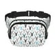 thumbnail image 1 of Fotbe Winter Art Blue and Black Moose Cangurera Cuadrada con Estampado de Doble Capa, Bolsa de Cintura Ajustable Mini para Hombres y Mujeres, 1 of 9