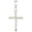 White, variant on Y'all Solid 925 Sterling Silver White Opal Inlay Cross Pendant , Unisex