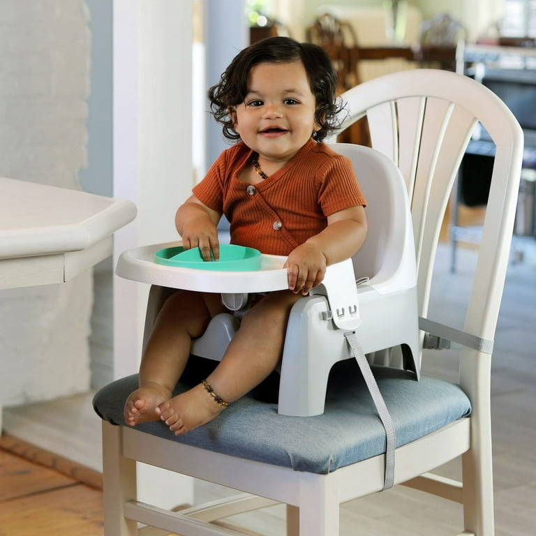 Ingenuity Deluxe Learn to Dine Feeding Seat For Ages 6 Months 3 Years Orange Teal