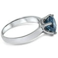 thumbnail image 3 of 2ct Blue Diamond Solitaire Engagement Ring 14K White Gold, 3 of 4