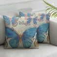 thumbnail image 3 of PIKWEEK  Butterfly Farmhouse Throw Pillow Covers, Wild Butterflies Set of 2 Cushion Case Pillow Cover for Bed  Couch Square Throw Pillowcases for Men Women Multiple specifications&nbsp; White, 3 of 7