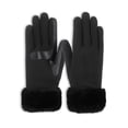 thumbnail image 6 of Isotoner Women's Ultraplush Spandex Gloves with Faux Fur Cuff, Black, L/XL, 6 of 7