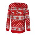 thumbnail image 4 of Camisas Navideñas Para Mujer Tops de Manga Larga Casual Elk Muñeco de Nieve Impreso Jersey O-Cuello Blusa Odeerbi ODB209451, 4 of 5