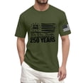 thumbnail image 2 of 250 Anniversary T Shirts for Men Independence Day American Flag Print Crew Neck Short Sleeve Tees Muscle Classic Fit Beach Vacation Breathable Muscle Tops, Army Green, #01 Army Green, 2 of 6