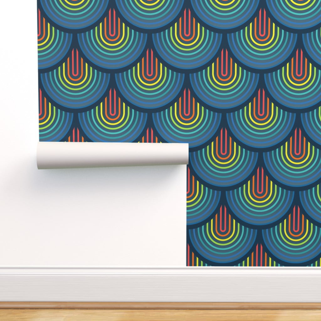 Rainbow Peel and Stick Wallpaper  Paperbird