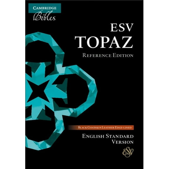 ESV Topaz Reference Bible, Black Goatskin Leather, (Hardcover)