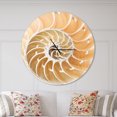 thumbnail image 2 of Designart 'Brown Nautilus Shell Pattern ' Modern wall clock, 2 of 6