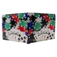 thumbnail image 6 of Poker Chips Royal Flush Las Vegas Leather Bi-Fold Bifold Wallet, 6 of 6