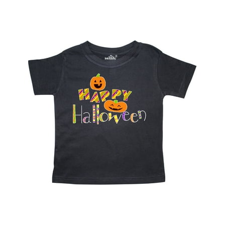 

Inktastic Happy Halloween- decorated letters with dancing pumpkins Gift Toddler Boy or Toddler Girl T-Shirt