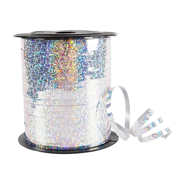 Cinta de seda para decorar la habitación de la boda, el pastel de cumpleaños, las tarjetas de invitación. Plata