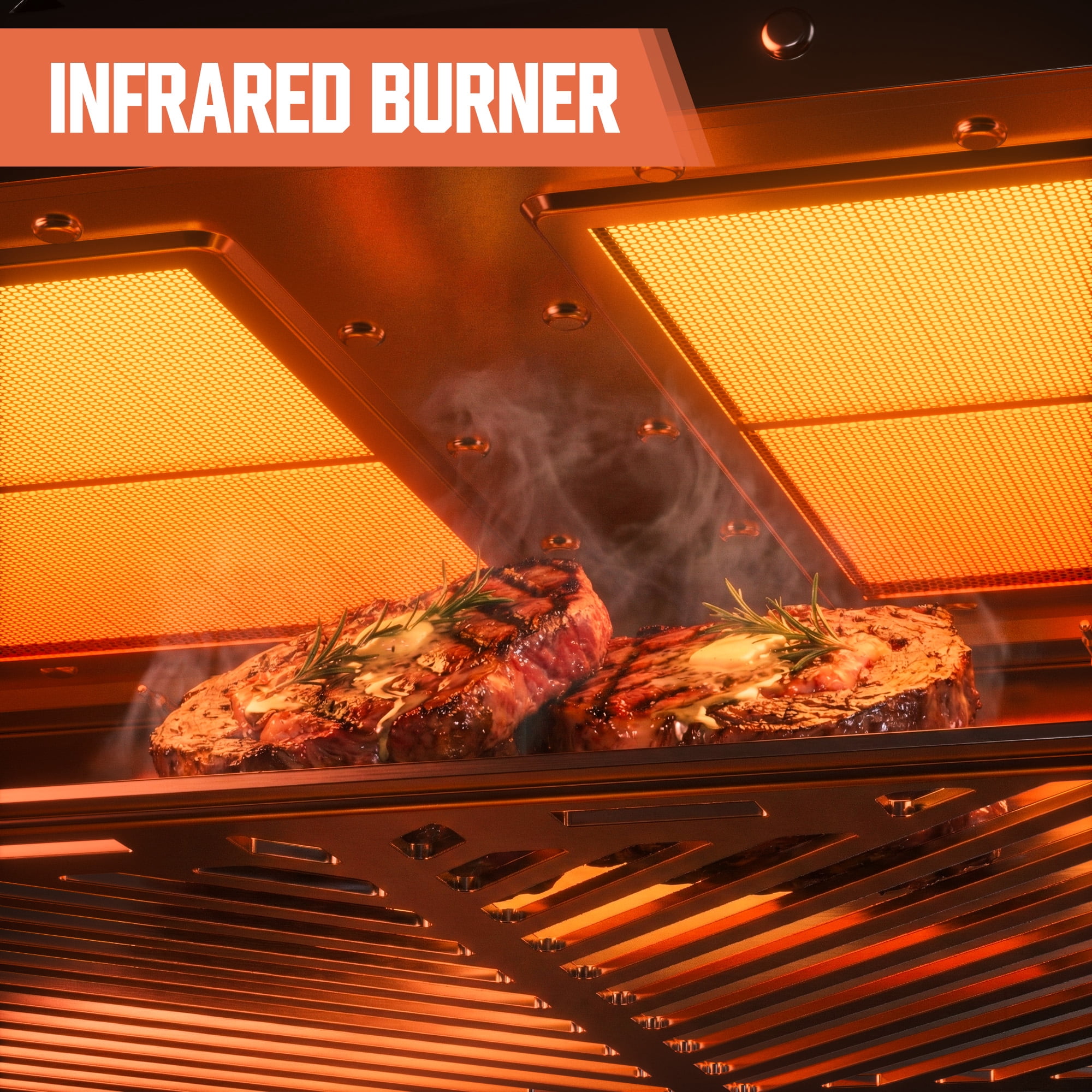 BIG HORN OUTDOORS 1500℉ Dual Infrared Burner Steak Grill with
