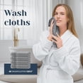 thumbnail image 6 of White Classic Hotel Collection Luxury 8-Piece 100% Turkish Cotton Towel Set, Light Gray, 6 of 8