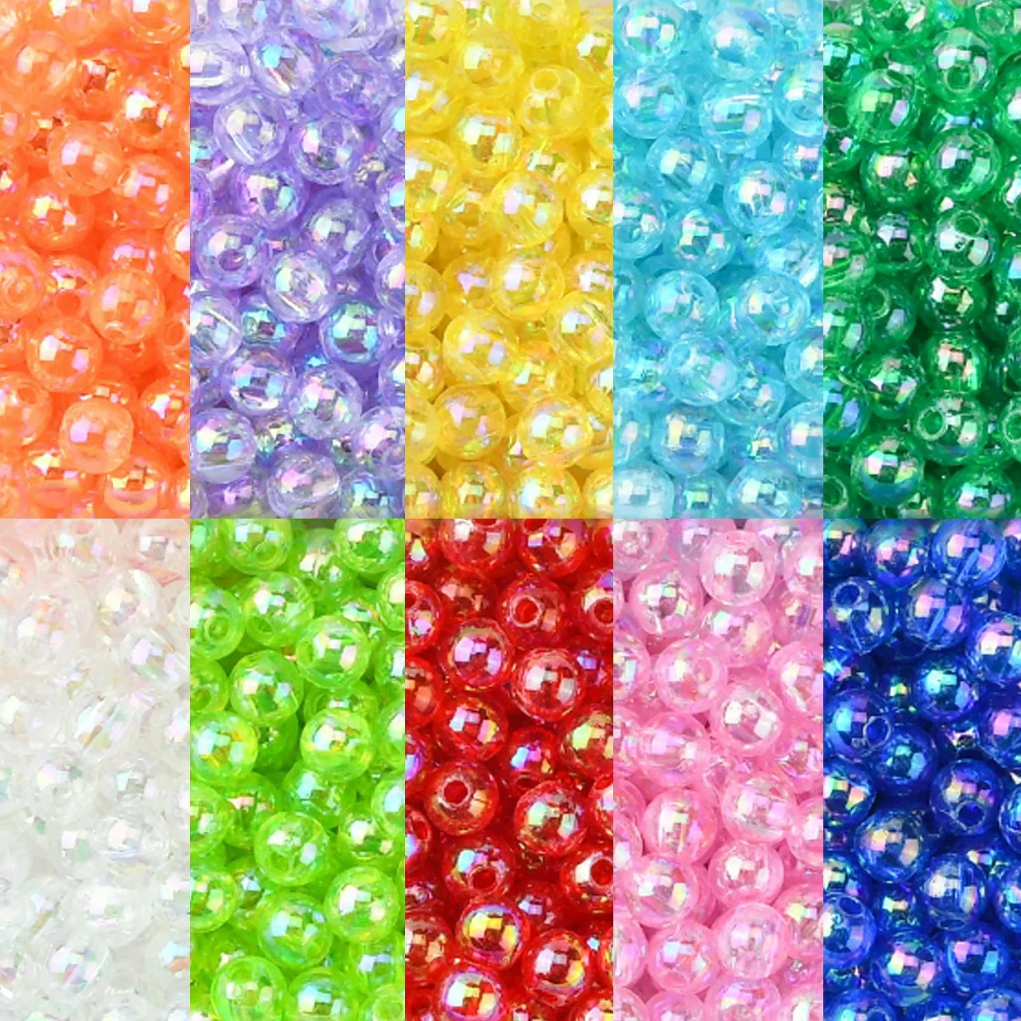 U8MO 3000x Transparent Acrylic Beads for DIY Jewelry Craft Making Bracelet Supplies