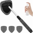 thumbnail image 1 of Multi-Purpose Windshield Wiper Cleaning Tool with Aluminum Alloy & Microfiber Pads for Cars, Trucks, SUVs, RVs & Home Window Care, 1 of 8